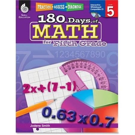 Shell Education Teacher Created Materials Teachers Aid Book, 180 Days of Math, GR 5 SHL50808